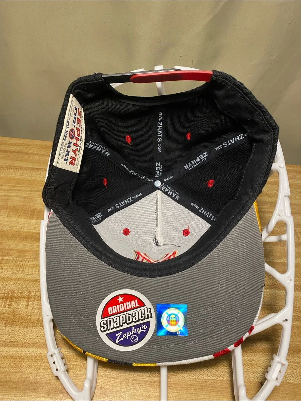 Maryland Original Snapback Zephyr M Logo Maryland State Flag Pattern Cap O/S NWT